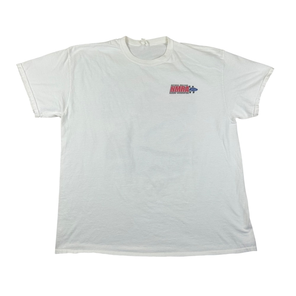 NMRA Ford National Mustang Racers Association Graphic T-Shirt White Mens XL